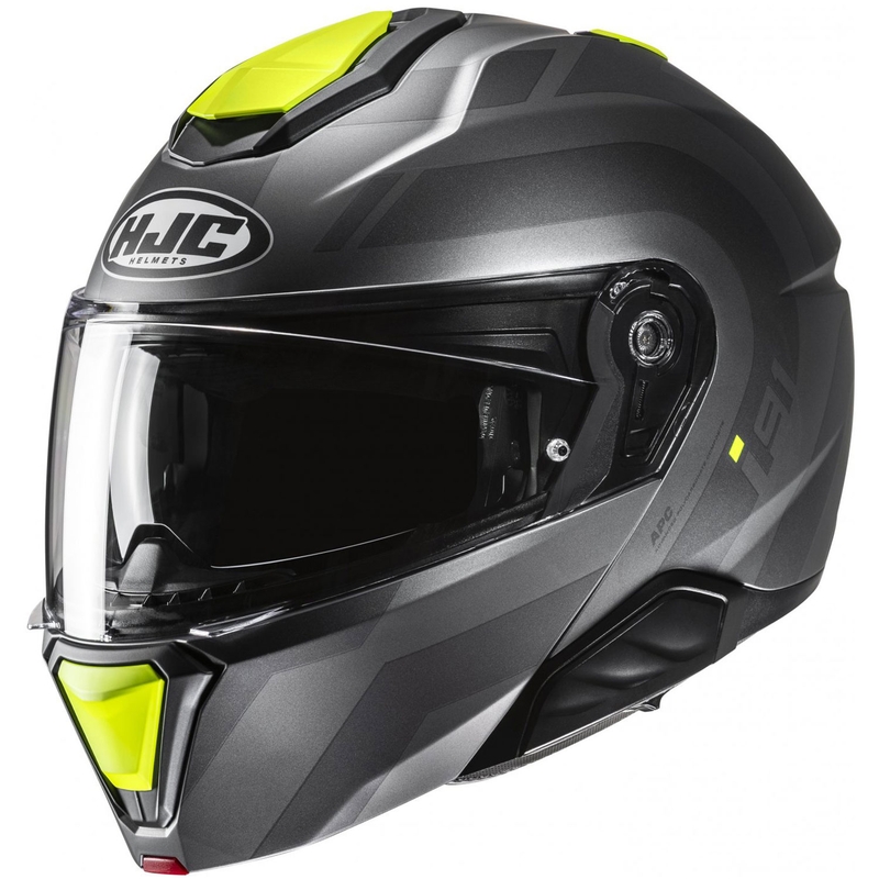Opklapbare motorhelm HJC i91 Arven MC3HSF grijs-zwart-fluogeel