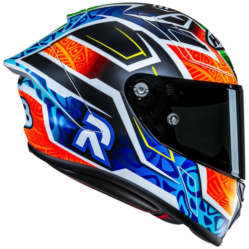 Integraal motorhelm HJC RPHA 1 Binder Replica MC27SF zwart-oranje-blauw
