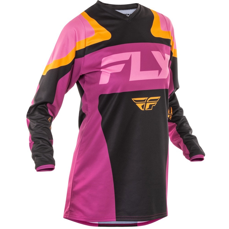 Damescross trui FLY Racing F-16 zwart met geel