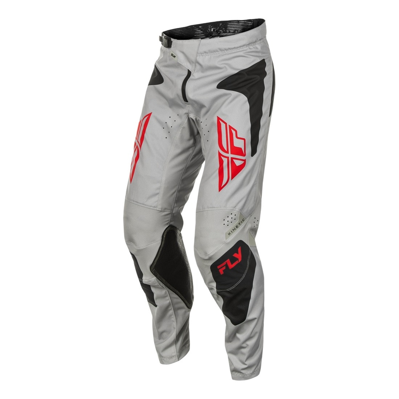 Motorcrossbroek FLY Racing Kinetic Sym grijs-rood-zwart