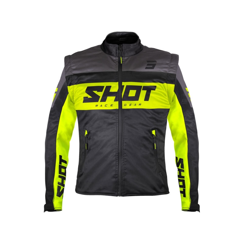 Softshell jas Shot Softshell Lite zwart-fluogeel