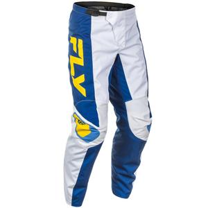 Motorcrossbroek FLY Racing F-16 wit-blauw-geel