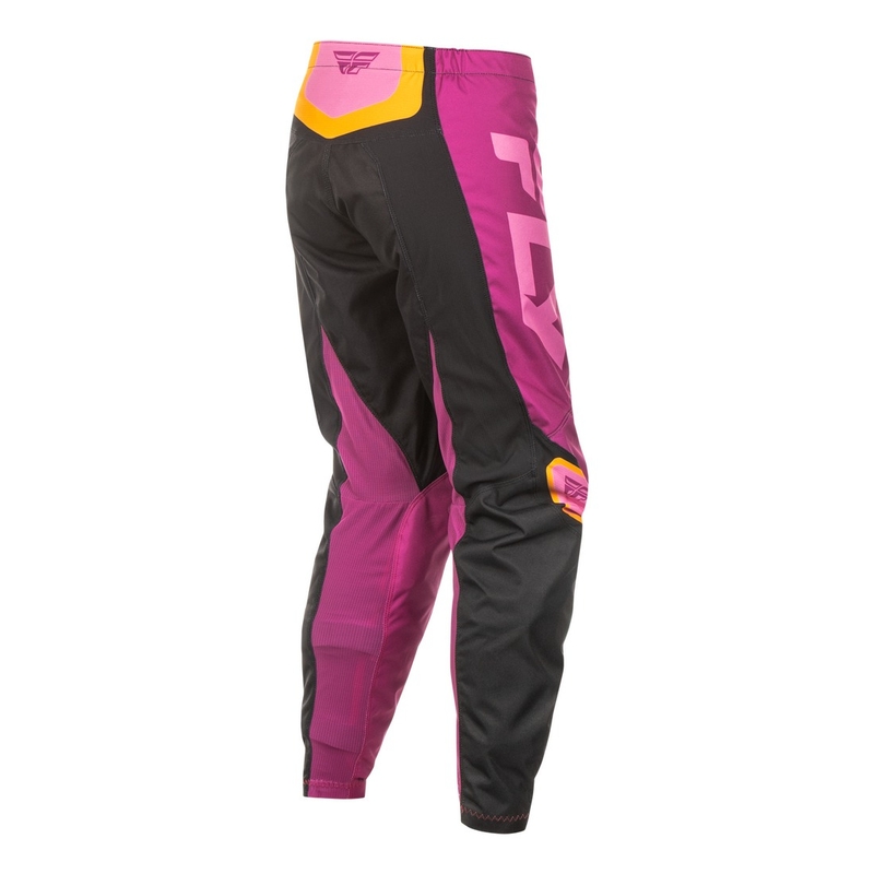 Dames motorcrossbroek FLY Racing F-16 zwart met geel