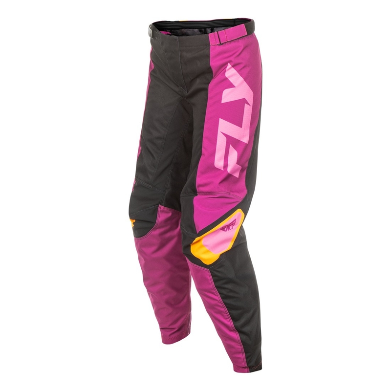 Dames motorcrossbroek FLY Racing F-16 zwart met geel