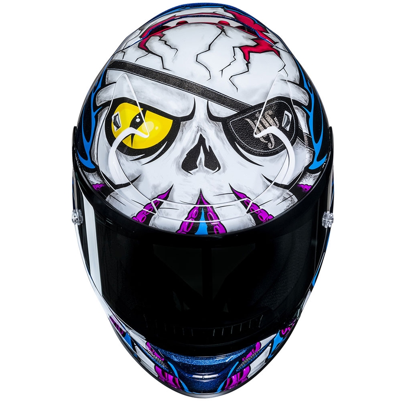 Integraal motorhelm HJC RPHA 12 Kraken MC28 wit-blauw-zwart