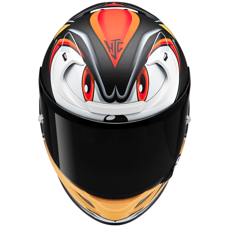 Integraal motorhelm HJC RPHA 12 Shadow The Hedgehog MC1SF zwart-rood-oranje uitverkoop