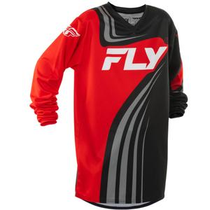 Kinder motorcross shirt FLY Racing F-16 zwart-rood-wit