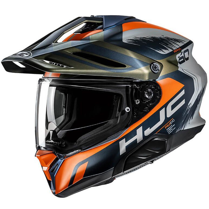Enduro motorhelm HJC RPHA 60 Quid MC47SF blauw-grijs-oranje