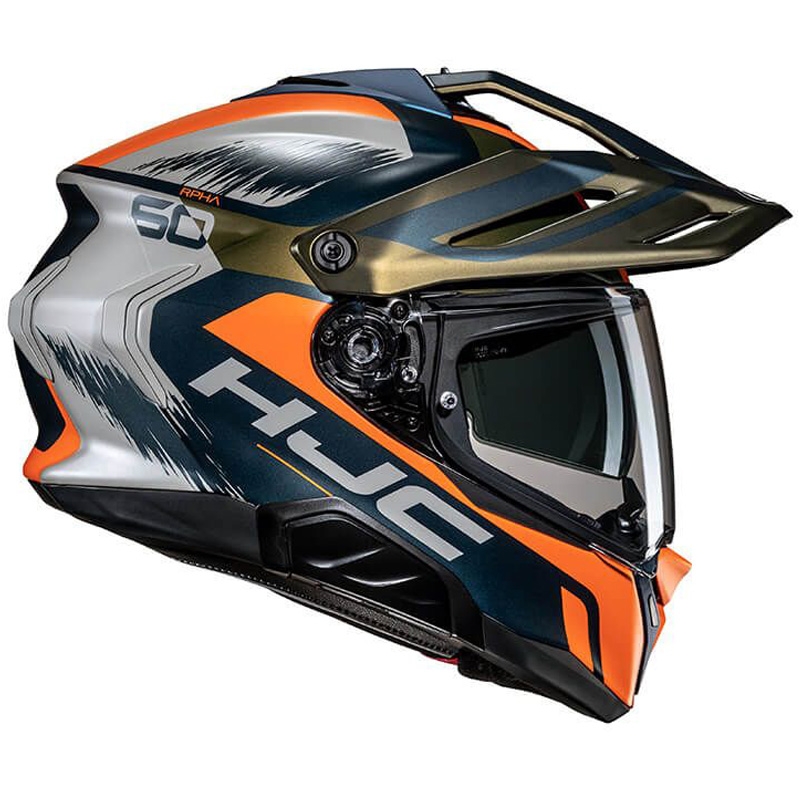 Enduro motorhelm HJC RPHA 60 Quid MC47SF blauw-grijs-oranje