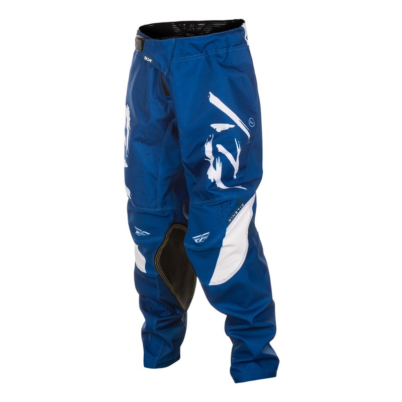 Kinder motorcrossbroek FLY Racing Kinetic Stoke blauw en wit