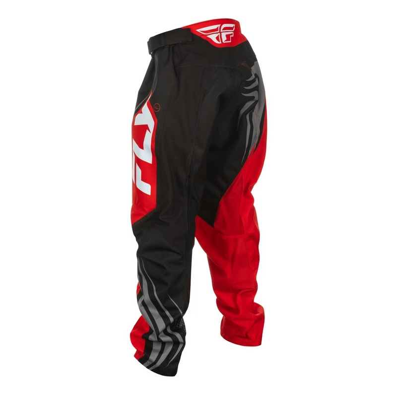 Kinder motorcrossbroek FLY Racing F-16 zwart-rood-wit