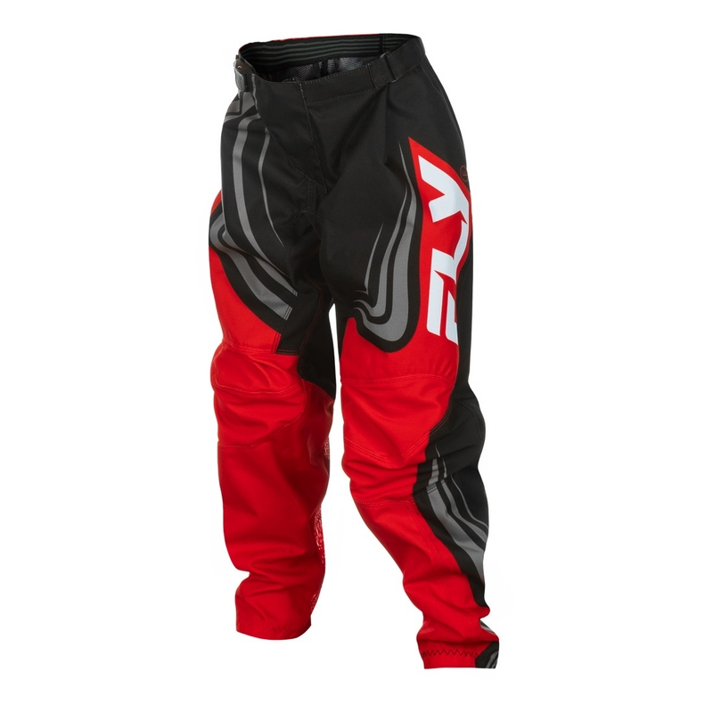 Kinder motorcrossbroek FLY Racing F-16 zwart-rood-wit