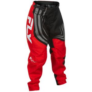 Kinder motorcrossbroek FLY Racing F-16 zwart-rood-wit