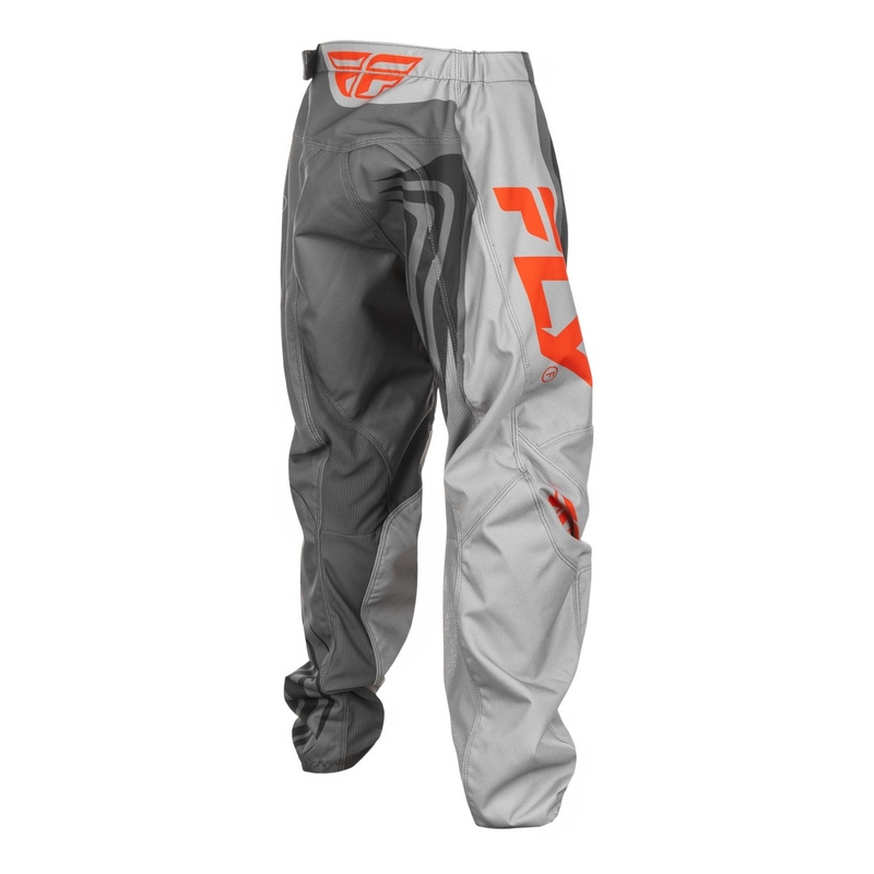 Kinder motorcrossbroek FLY Racing F-16 grijs-oranje