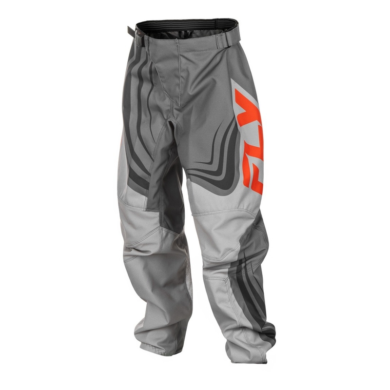 Kinder motorcrossbroek FLY Racing F-16 grijs-oranje