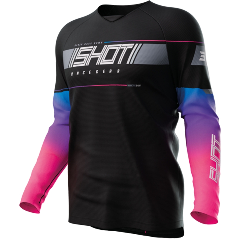Kinder motorcross trui Shot Indy zwart uitverkoop