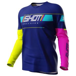 Kinder motorcross trui Shot Indy blauw uitverkoop