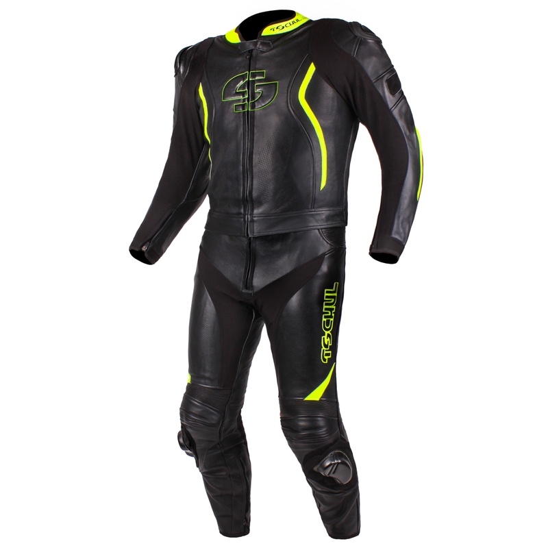 Heren jumpsuit Tschul 535 zwart-fluogeel uitverkoop