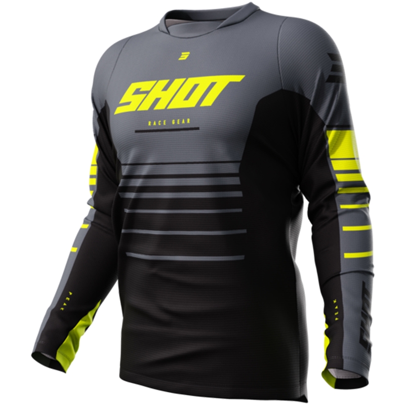 Motorcross trui Shot Devo Peak fluo geel uitverkoop