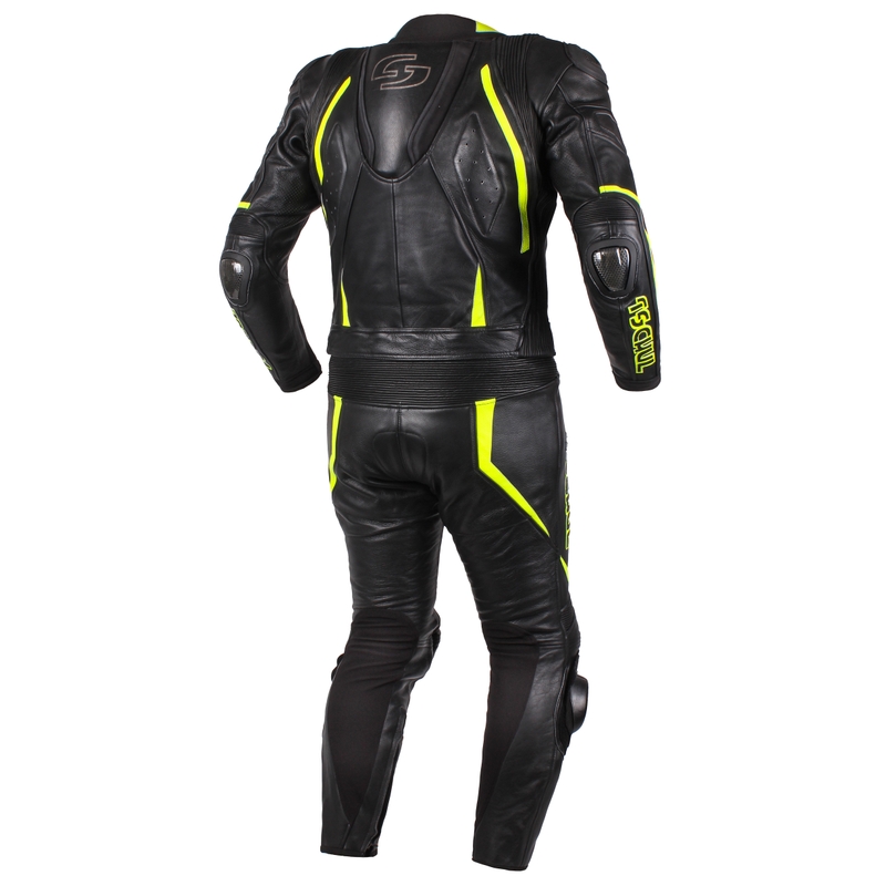 Heren jumpsuit Tschul 535 zwart-fluogeel uitverkoop