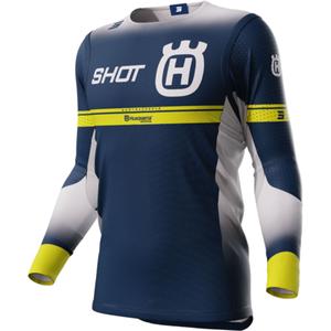Motorcross trui Shot Aerolite Husqvarna LE 2024 blauw uitverkoop
