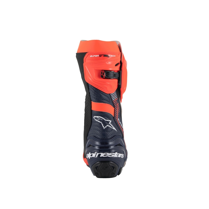 Alpinestars Supertech R Vented limited edition MM93 Marc Marquez fluor rood-blauw-zwarte motorlaarzen