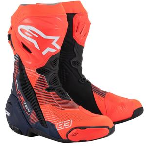 Alpinestars Supertech R Vented limited edition MM93 Marc Marquez fluor rood-blauw-zwarte motorlaarzen