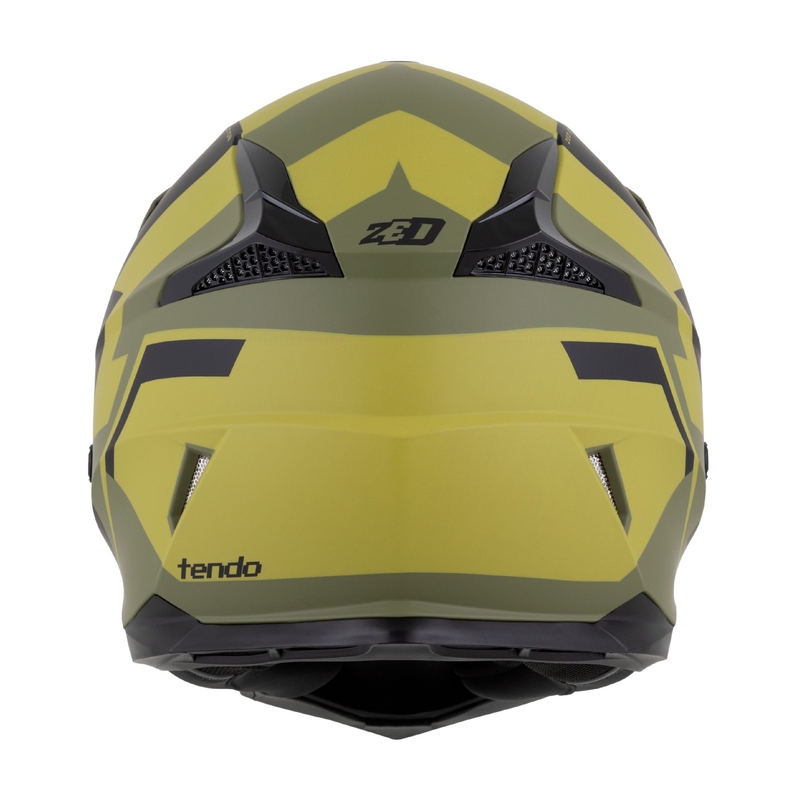 Motorcrosshelm ZED X1.9 Tendo donkergroen-lichtgroen