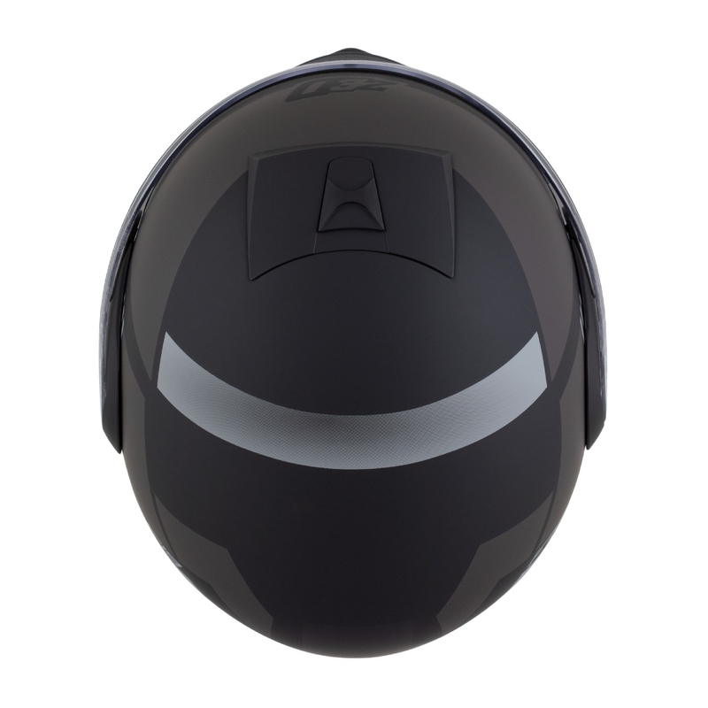 Opklapbare motorhelm ZED F19 mat zwart-grijs