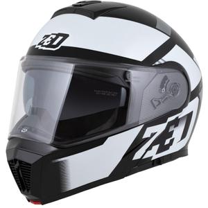 Opklapbare motorhelm ZED F19 zwart-wit-grijs