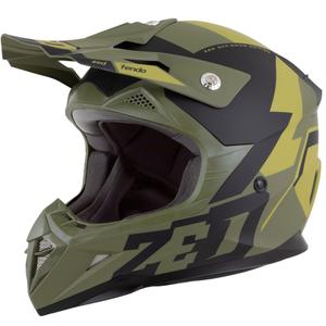 Kinder motorcrosshelm ZED X1.9 Tendo donkergroen-lichtgroen