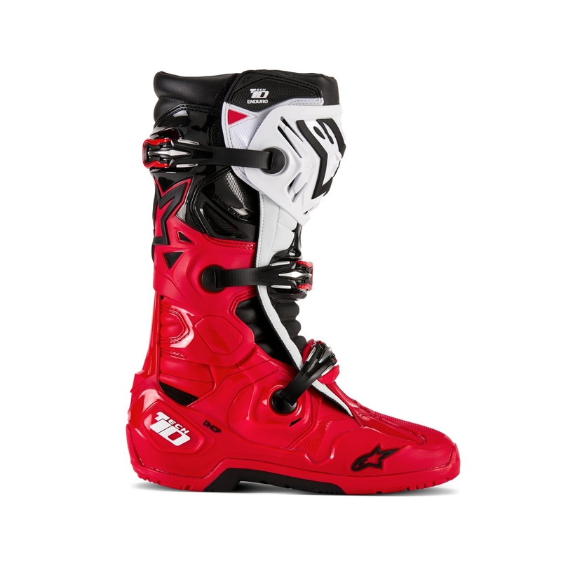 Alpinestars Tech 10 Enduro rood-zwart-wit motorlaarzen