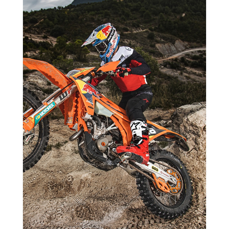 Alpinestars Tech 10 Enduro rood-zwart-wit motorlaarzen