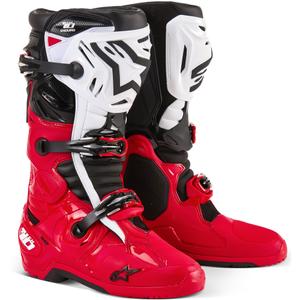 Alpinestars Tech 10 Enduro rood-zwart-wit motorlaarzen