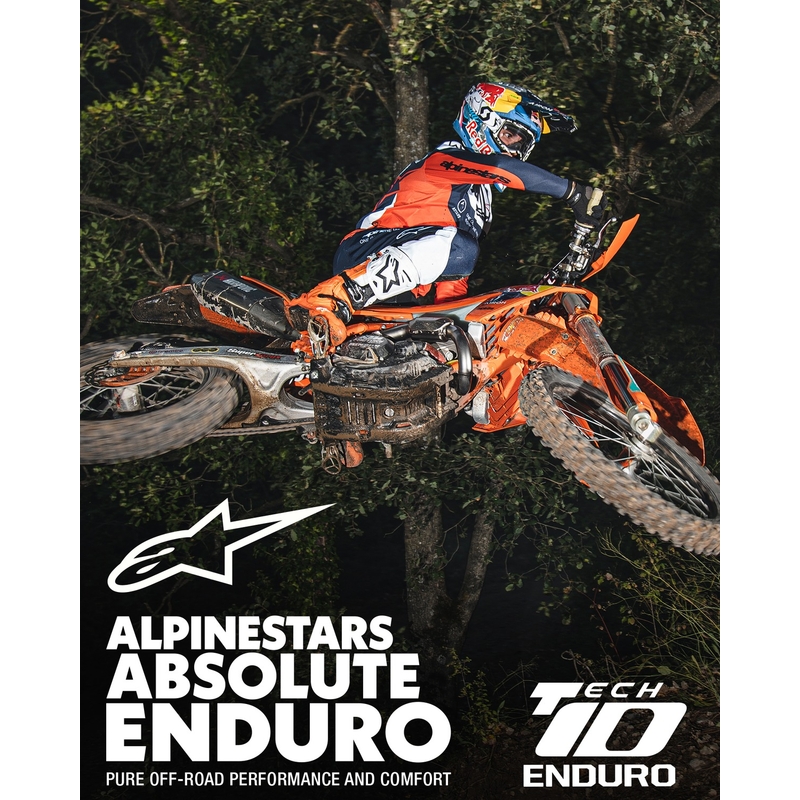 Alpinestars Tech 10 Enduro fluor oranje-zwart-wit motorlaarzen