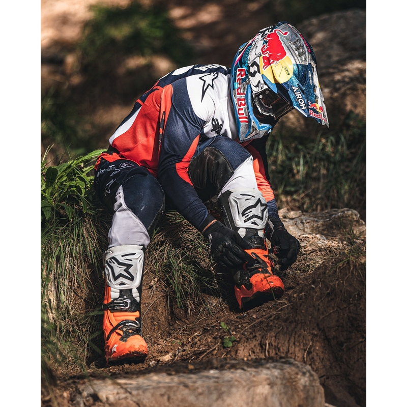 Alpinestars Tech 10 Enduro fluor oranje-zwart-wit motorlaarzen
