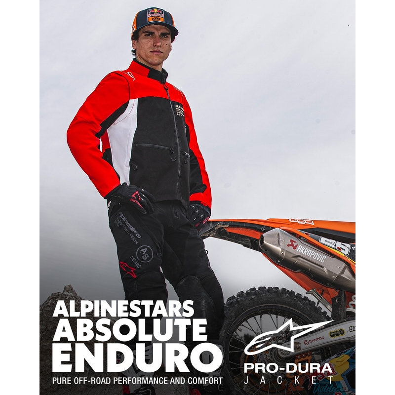 Alpinestars PRO-Dura zwart-rood-wit jack