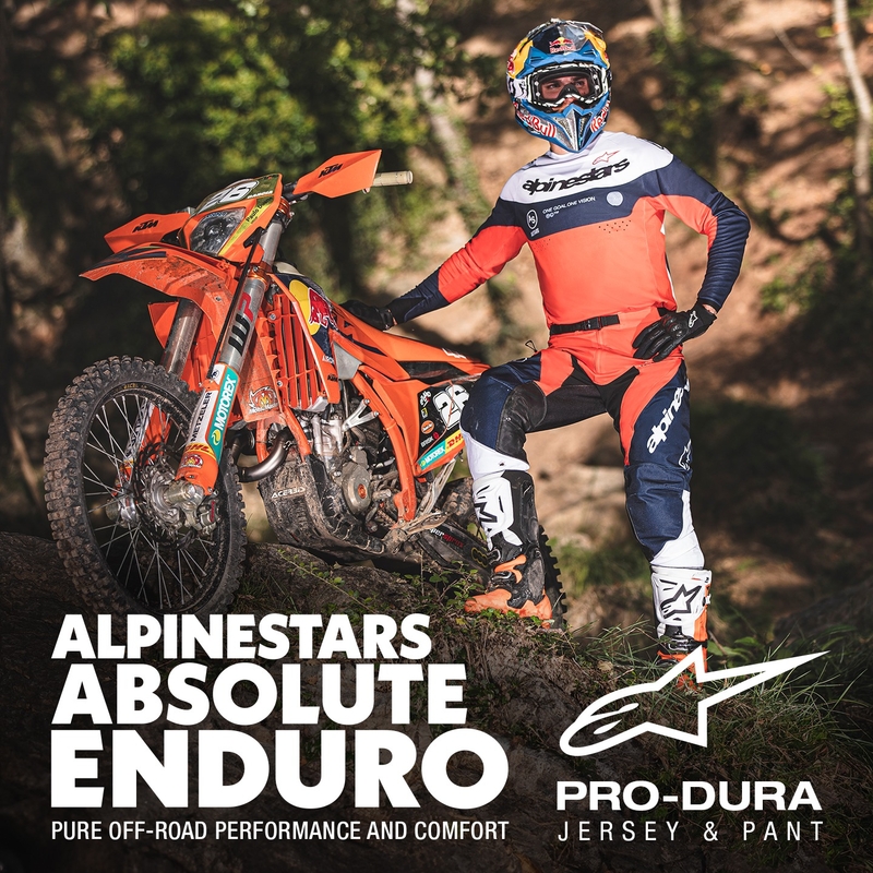 Alpinestars PRO-Dura Motorcrossbroek blauw-oranje-wit