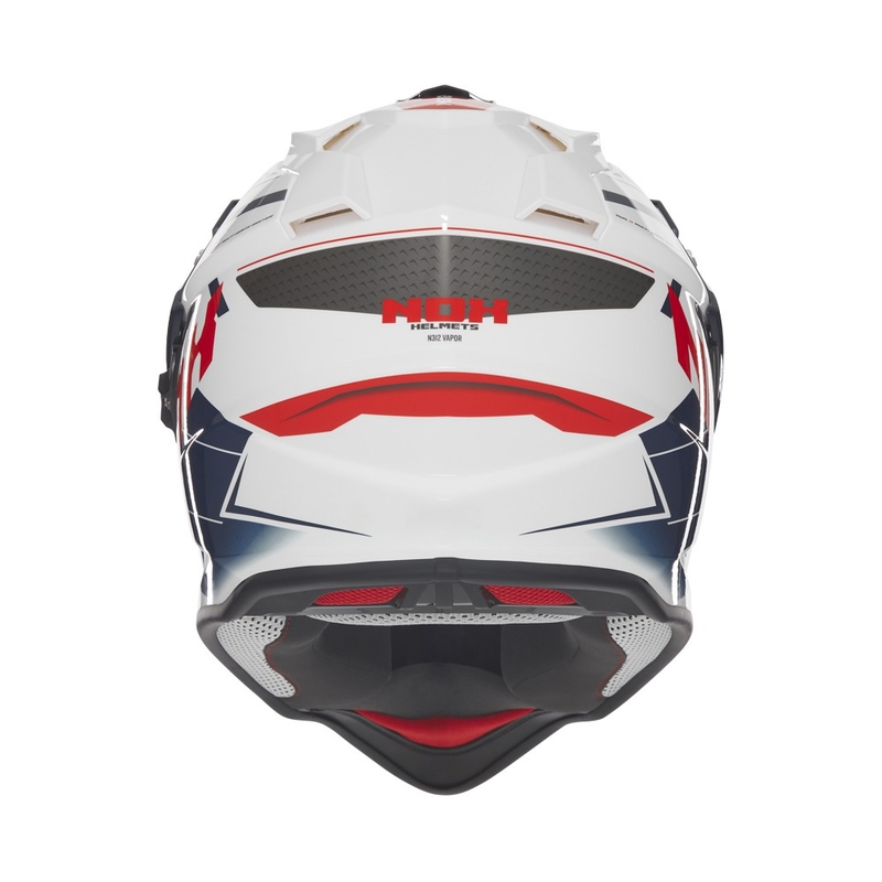 Enduro motorhelm NOX N312 Vapor wit-zwart-blauw