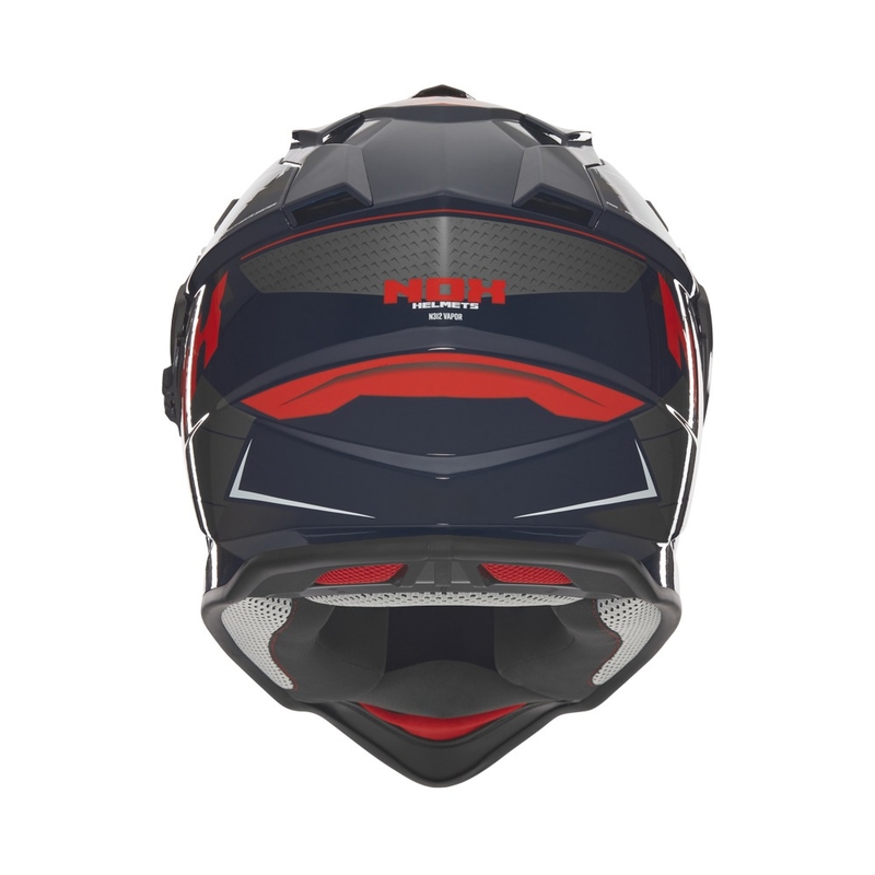 Enduro motorhelm NOX N312 Vapor zwart-blauw-rood