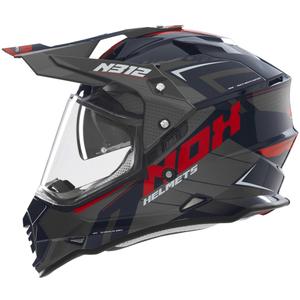 Enduro motorhelm NOX N312 Vapor zwart-blauw-rood