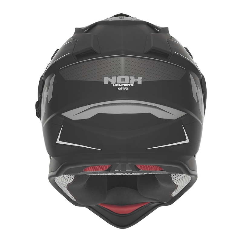 Enduro motorhelm NOX N312 Vapor mat zwart-grijs