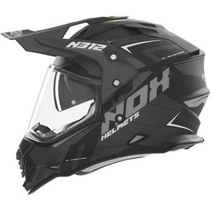 Enduro motorhelm NOX N312 Vapor mat zwart-grijs