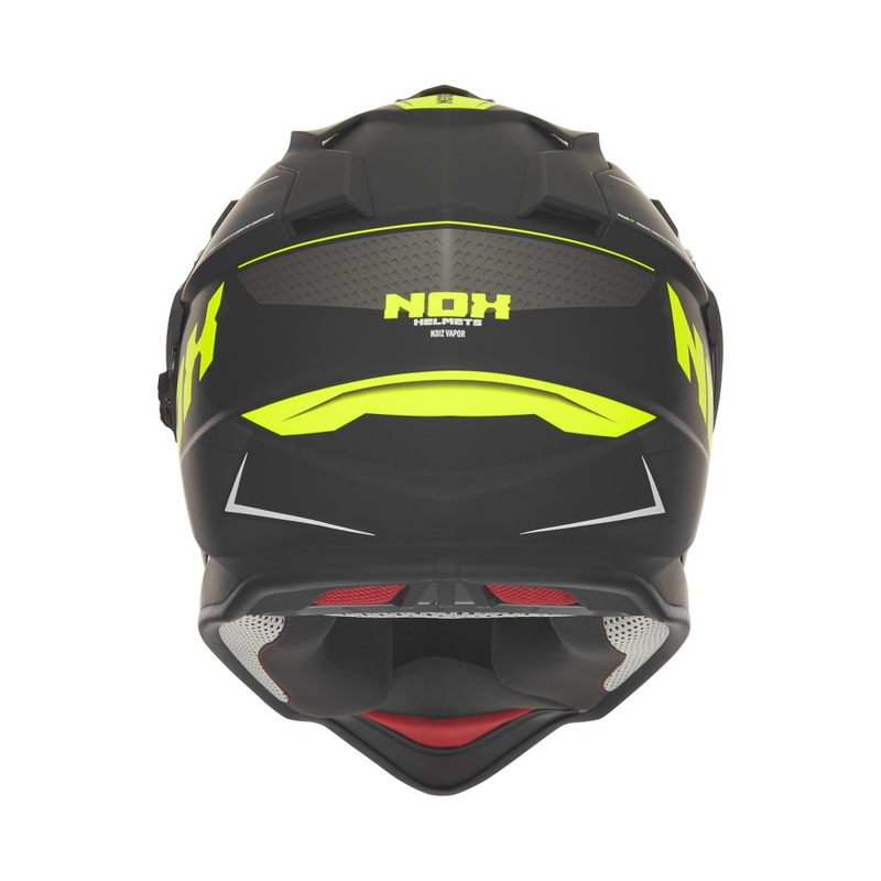 Enduro motorhelm NOX N312 Vapor mat zwart-geel