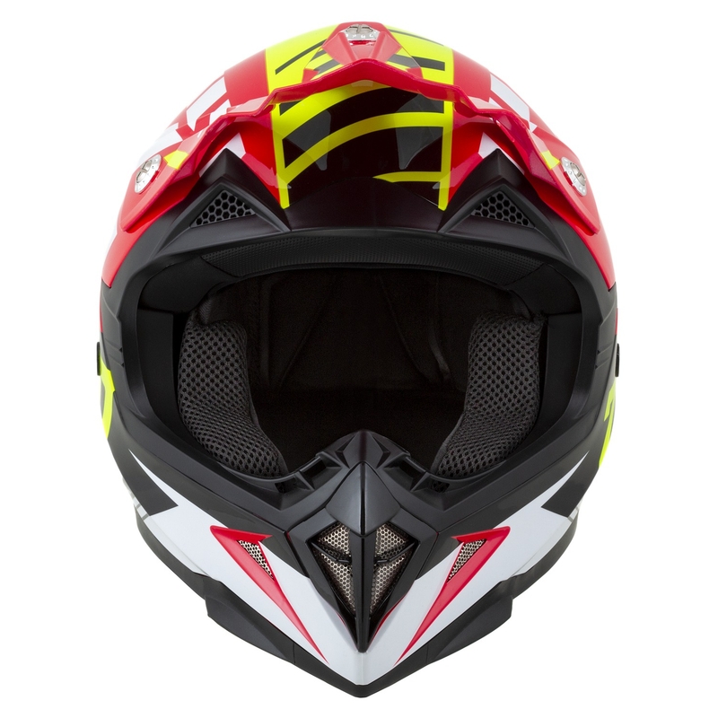 Motorcrosshelm ZED X1.9 Targa rood-fluo geel-zwart-wit