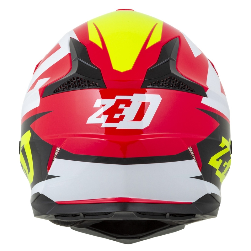 Motorcrosshelm ZED X1.9 Targa rood-fluo geel-zwart-wit