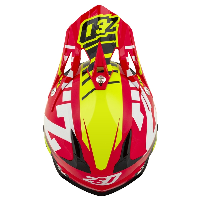 Motorcrosshelm ZED X1.9 Targa rood-fluo geel-zwart-wit