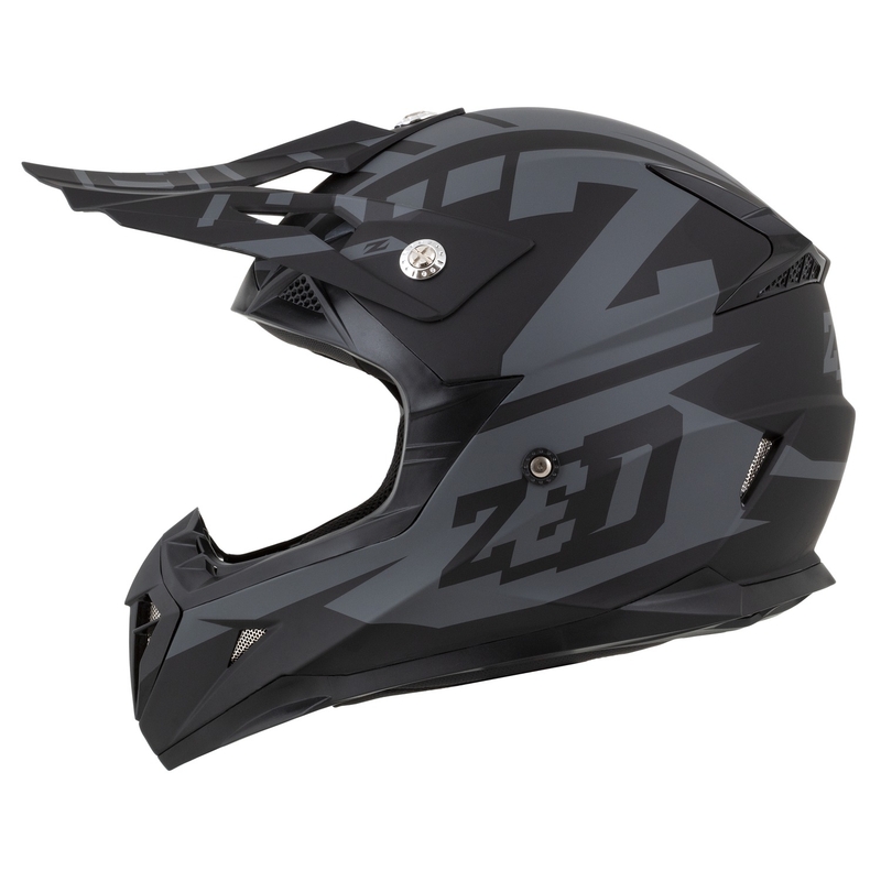 Motorcrosshelm ZED X1.9 Targa mat grijs-zwart