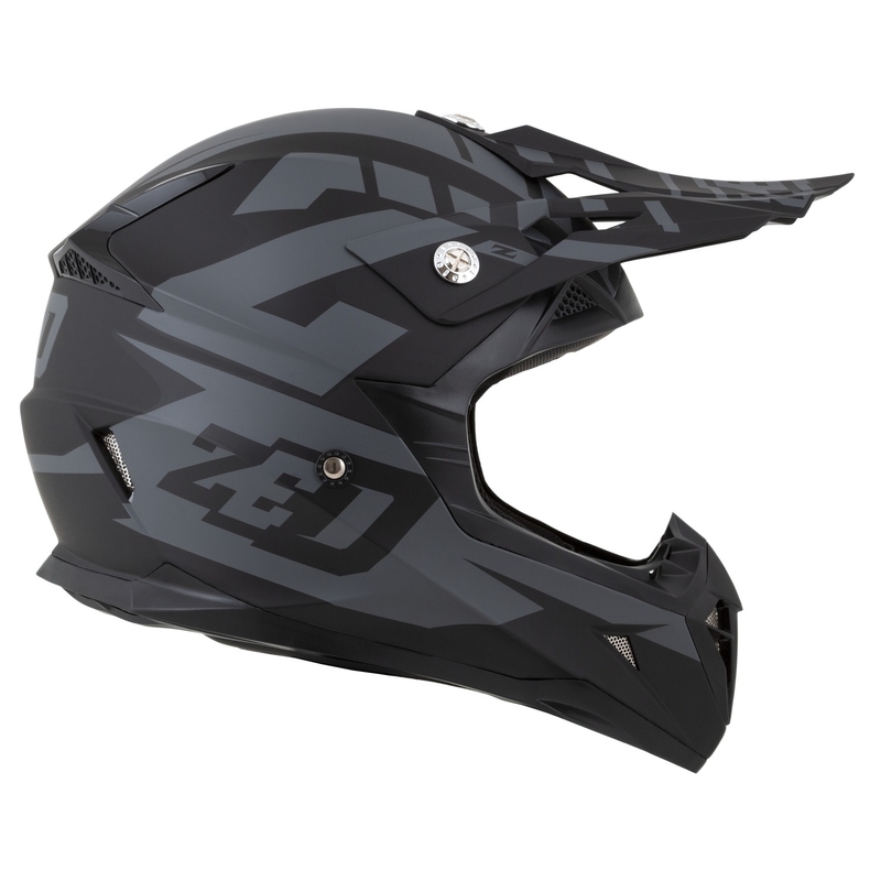 Motorcrosshelm ZED X1.9 Targa mat grijs-zwart