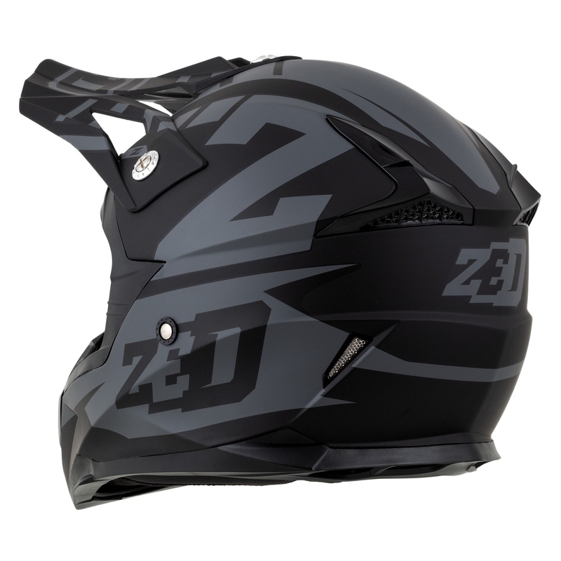 Motorcrosshelm ZED X1.9 Targa mat grijs-zwart